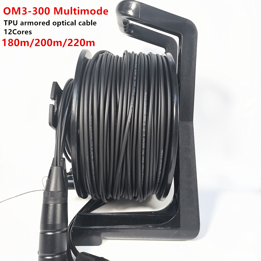 Reel Cover - OM3 multimode, TPU-geïsoleerde glasvezelkabel, voor buitengebruik,