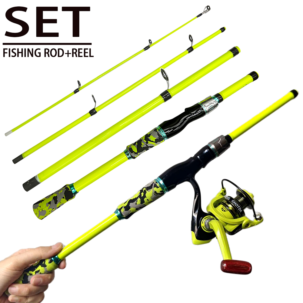 Spincast Reel - Spincasting Hengel Combo Set 1.8m 2.1m