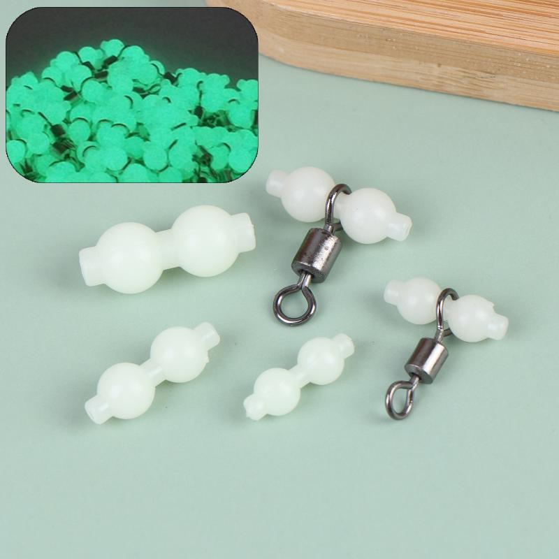 Baitcasting Reel - 50 stuks lichtgevende kalebas-kralen visdraaikoppeling anti-verwarring