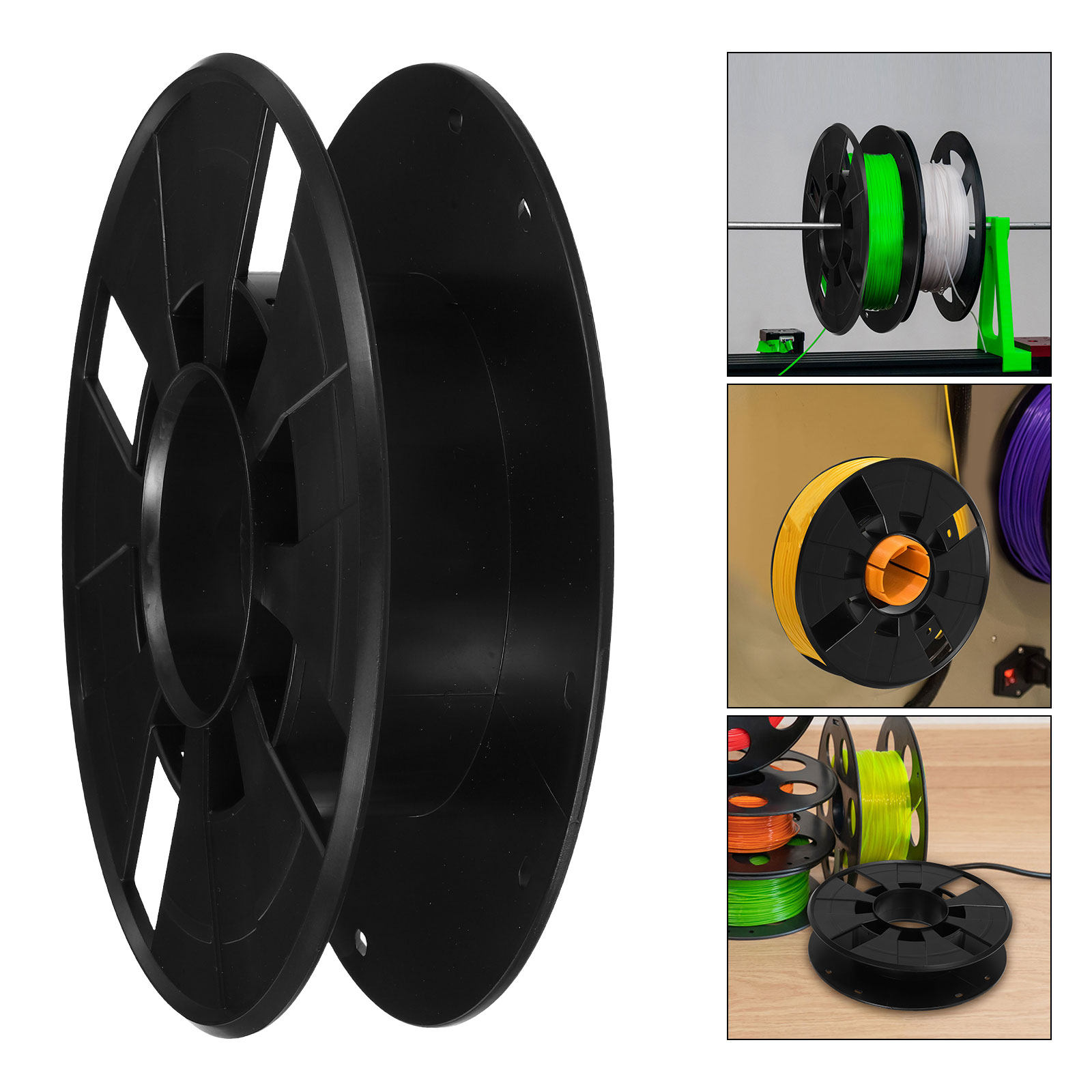 Electric Reel - 0,25 kg plastic kabelhaspel, 3D-printbare kabelhouder,