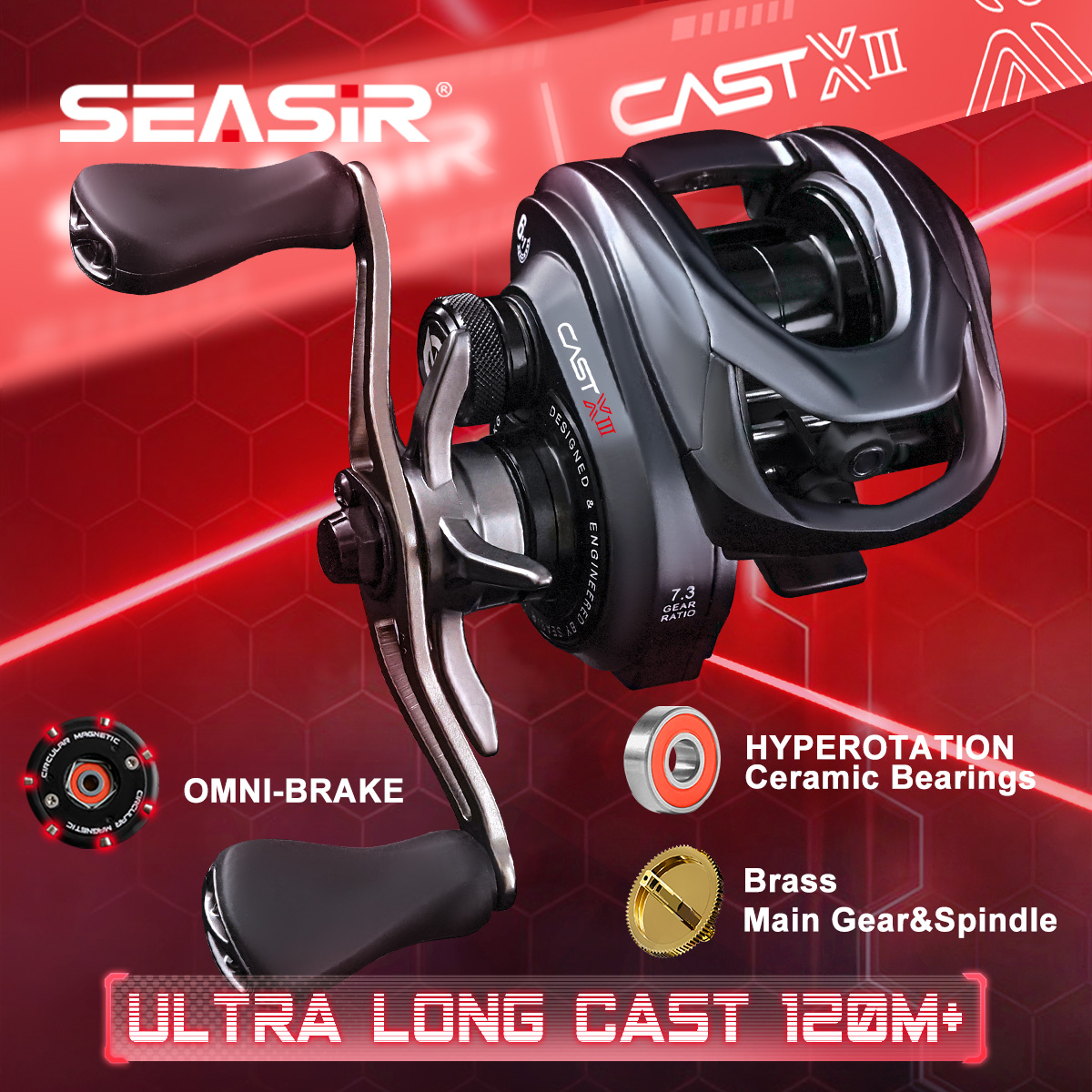 SEASIR CAST-X3 Baitcasting Ree - Abu Garcia Reel Max recensie en prijs